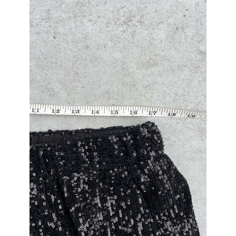 Gianni‎ Bini Black Sequin Jogger Pants Women's XS Elastic Waist Coquette Party - Picture 6 of 9